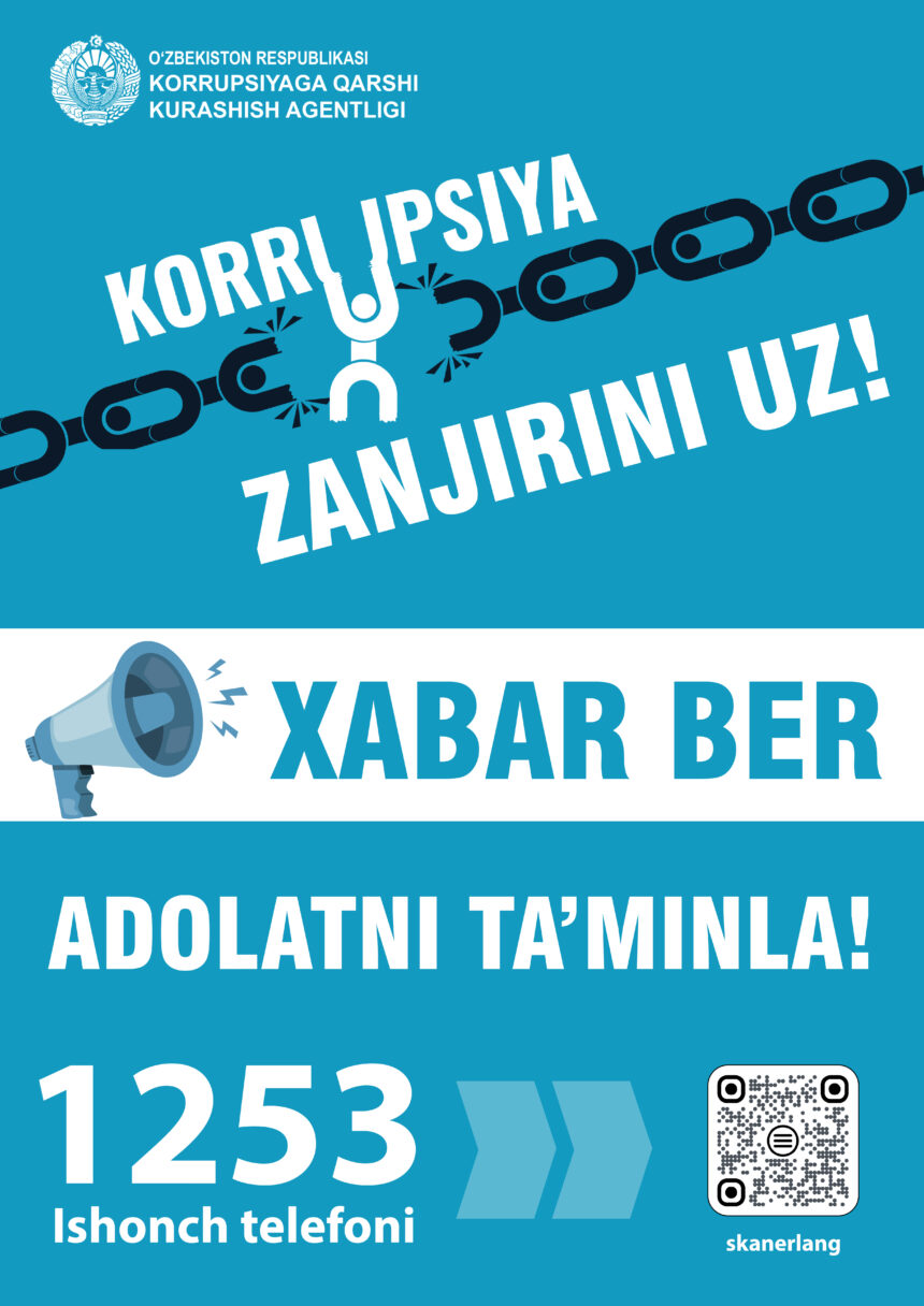 Korrupsiya – jamiyat taraqqiyotiga to‘siq, adolat va tenglikka tahdiddir