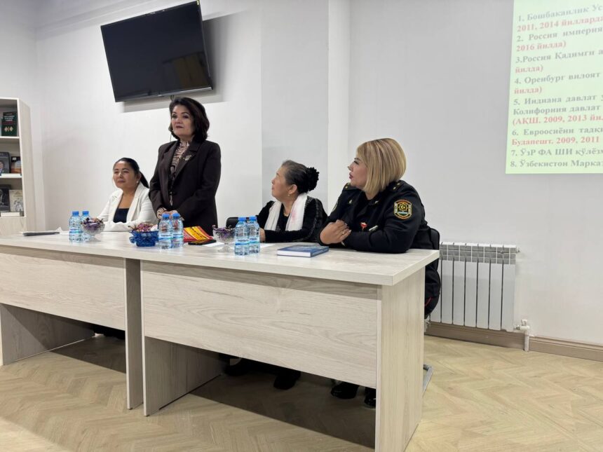 Joriy yilning 26-noyabr kuni Fanlar akademiyasi Fundamental kutubxonasida tarix fanlari doktori, Nizomiy nomidagi O‘zbekiston Milliy pedagogika universiteti professor vazifasini bajaruvchisi Taniyeva Guldona Mamanovna bilan ijodiy uchrashuv bo‘lib o‘tdi