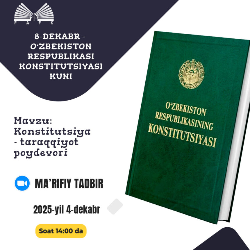 Konstitutsiya – taraqqiyot poydevori Konstitutsiya – taraqqiyot poydevori